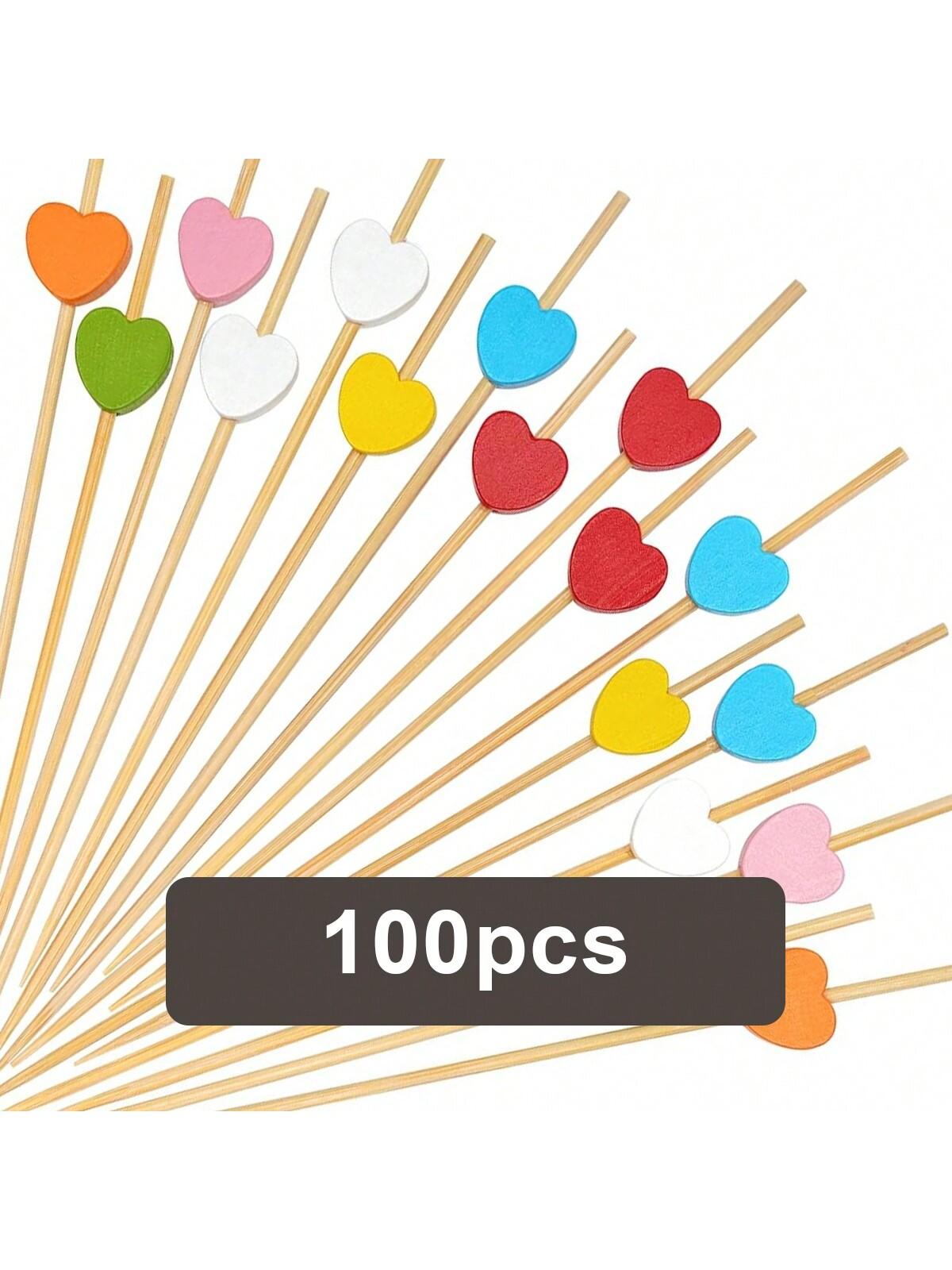Leeseph 100 шт. бамбуковые палочки для коктейлей, бамбуковые шпажки для коктейлей для закусок, изысканные деревянные палочки для коктейлей для вечеринки