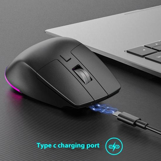Беспроводная мышь с режимами RGB-подсветки, регулируемым DPI, эргономичным дизайном, 2,4 ГГц/совместимая с Bluetooth мышь для ноутбука чёрный
Беспроводная мышь с режимами RGB-подсветки, регулируемым DPI, эргономичным дизайном, 2,4 ГГц/совместимая с Bluetooth мышь для ноутбука чёрный