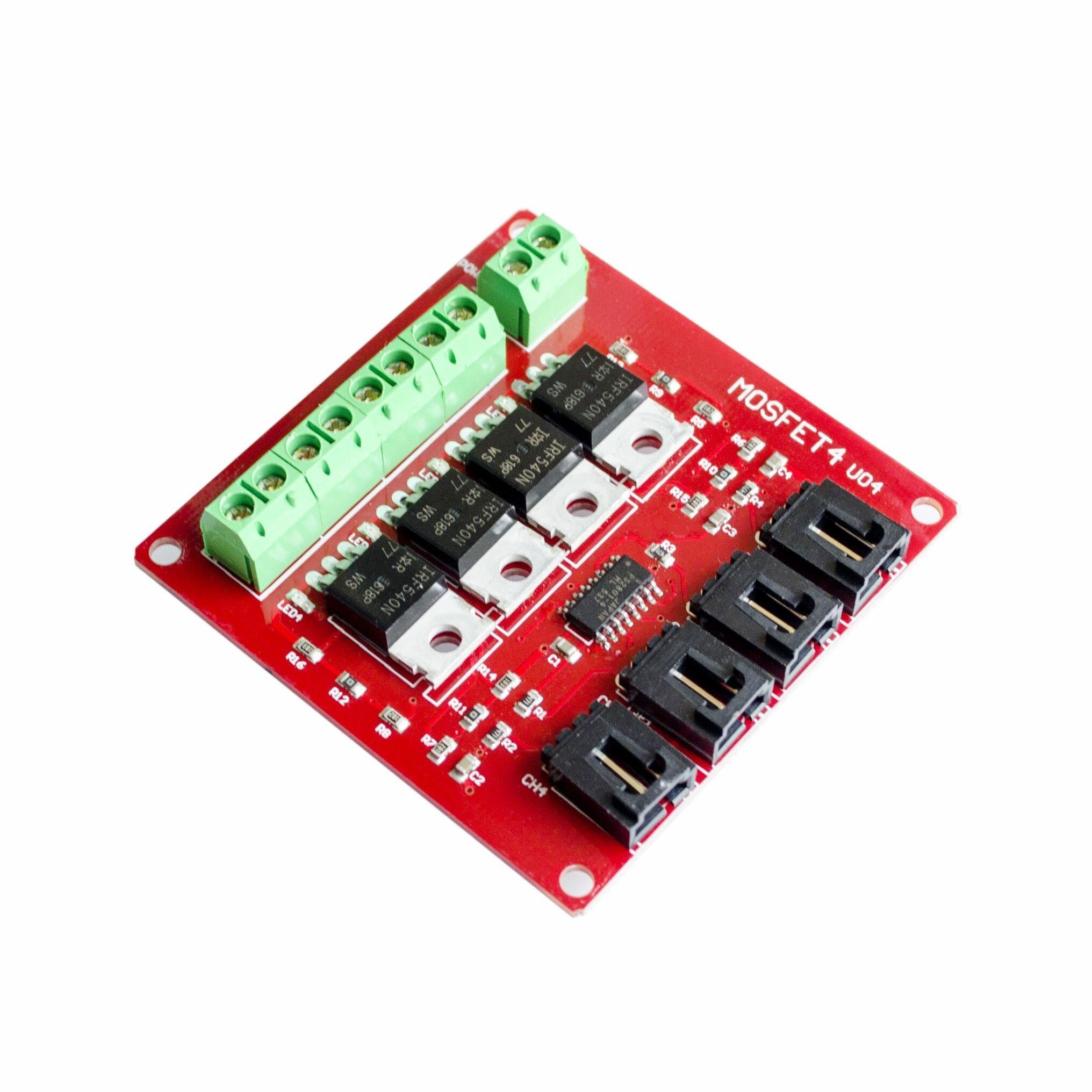 Four Channel 4 Route MOSFET Button IRF540 V4.0+ MOSFET Switch Module For Arduino 
Four Channel 4 Route MOSFET Button IRF540 V4.0+ MOSFET Switch Module For Arduino