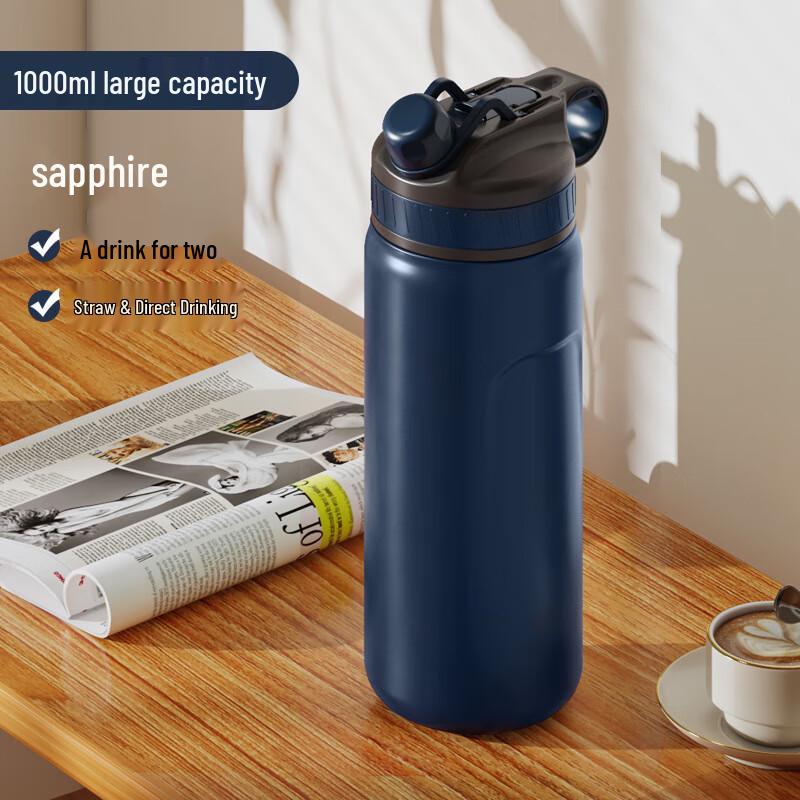 TLAKEHO 1000ML Large Capacity 316L Stainless Steel Dual-Drink Insulated Sports Bottle
TLAKEHO 1000ML Large Capacity 316L Stainless Steel Dual-Drink Insulated Sports Bottle