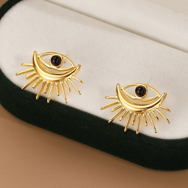 Серьги Devil S Eye, титановая сталь, покрытая настоящим золотом, натуральные камни, серьги из нержавеющей стали, женские модные серьги 18K
Серьги Devil S Eye, титановая сталь, покрытая настоящим золотом, натуральные камни, серьги из нержавеющей стали, женские модные серьги 18K