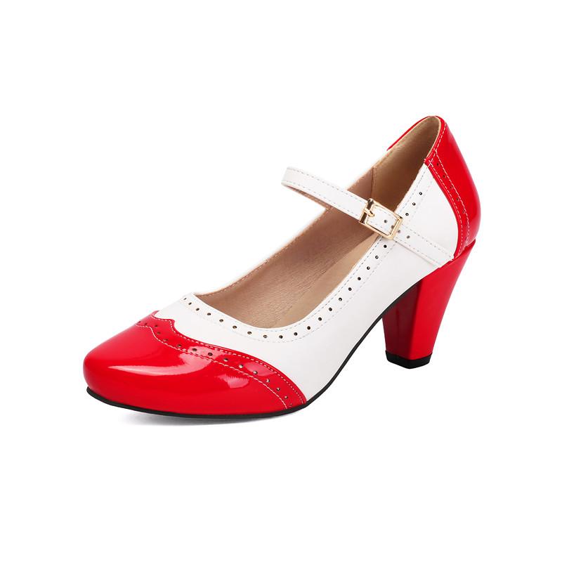 Women s high-heeled single shoes spring and summer new thick-heeled large-size solid-color four-season shoes 45
Women s high-heeled single shoes spring and summer new thick-heeled large-size solid-color four-season shoes 45
