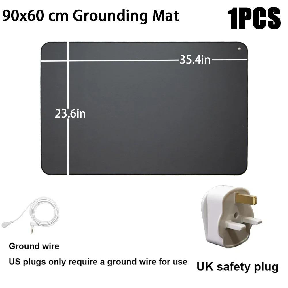 Large Grounding Mat (90x60cm) with 15ft Connection Cable - Premium Earthing Pad for Static Release, Wellness & EMF Protection UK Plug
Large Grounding Mat (90x60cm) with 15ft Connection Cable - Premium Earthing Pad for Static Release, Wellness & EMF Protection UK Plug