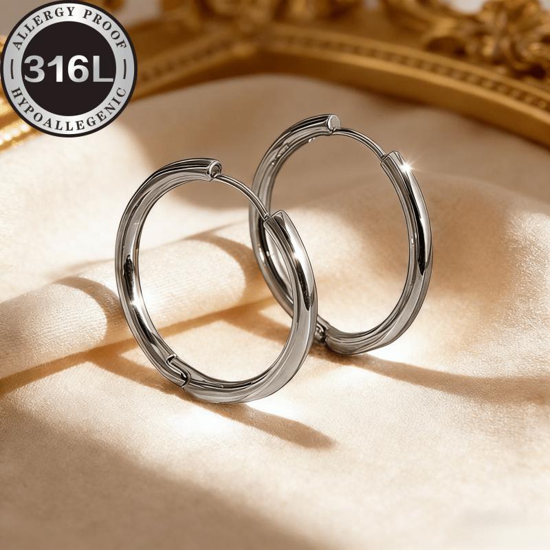 Golden Hoop Earrings Made of Hypoallergenic Stainless Steel, Resistant to Fading, Comfortable And Adaptable, Easy Yet Stylish
Golden Hoop Earrings Made of Hypoallergenic Stainless Steel, Resistant to Fading, Comfortable And Adaptable, Easy Yet Stylish