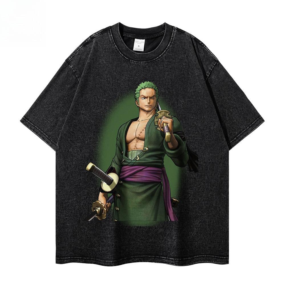 One Piece Roronoa Zoro Three Swords Printed Tshirt Mens and Womens Washed Tshirt High Quality Vintage Cotton Tshirt Tops M
One Piece Roronoa Zoro Three Swords Printed Tshirt Mens and Womens Washed Tshirt High Quality Vintage Cotton Tshirt Tops M