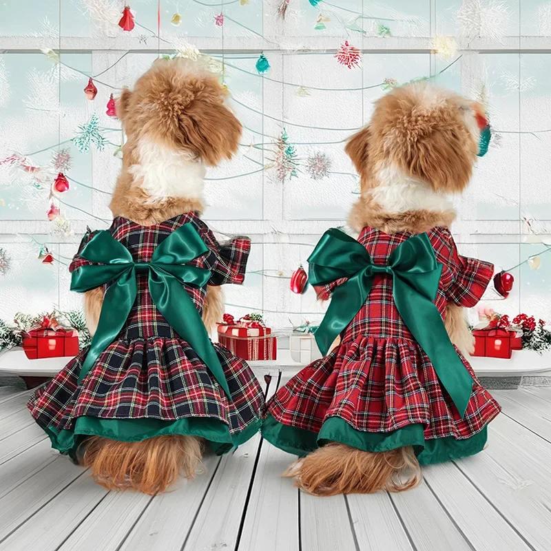 New Pet Clothing Christmas Classic Plaid Skirt Puppy Holiday Costume Peplum Sleeve Dog Clothing Cross-border S червоний
New Pet Clothing Christmas Classic Plaid Skirt Puppy Holiday Costume Peplum Sleeve Dog Clothing Cross-border S червоний