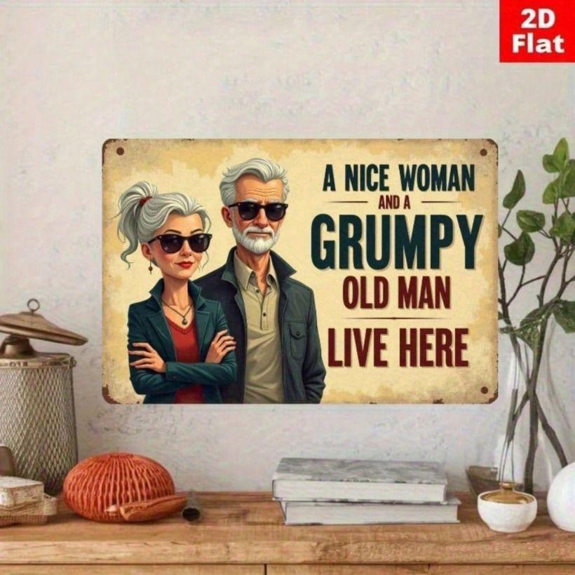 Vintage Country Couple Metal Wall Sign, Rustic Porch Decor for Home
Vintage Country Couple Metal Wall Sign, Rustic Porch Decor for Home