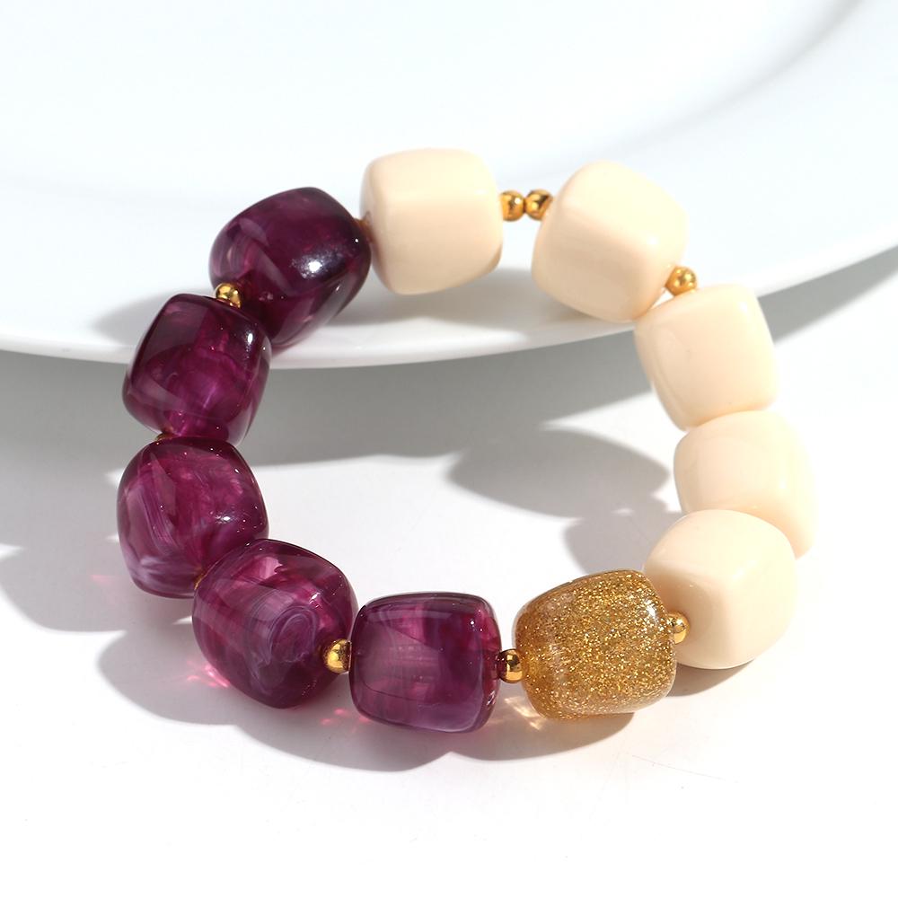 New Trendy Colorful Resin Square Beaded Bracelet for Women Handmade Acrylic Imitation Stone Strechy Bracelets Wrist Jewelry Gift
New Trendy Colorful Resin Square Beaded Bracelet for Women Handmade Acrylic Imitation Stone Strechy Bracelets Wrist Jewelry Gift