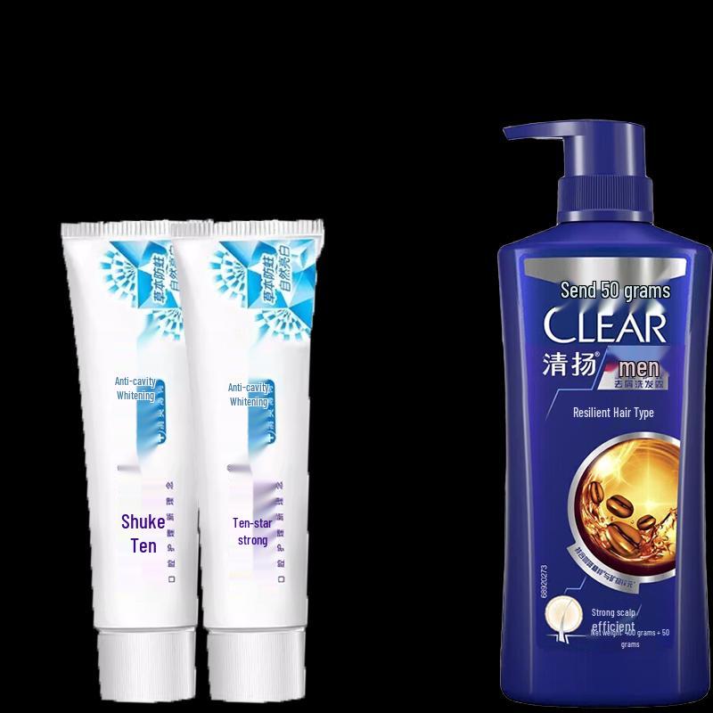 Shuke Anti-cavity Whitening Toothpaste & Clear Men s Shampoo Set
Shuke Anti-cavity Whitening Toothpaste & Clear Men s Shampoo Set