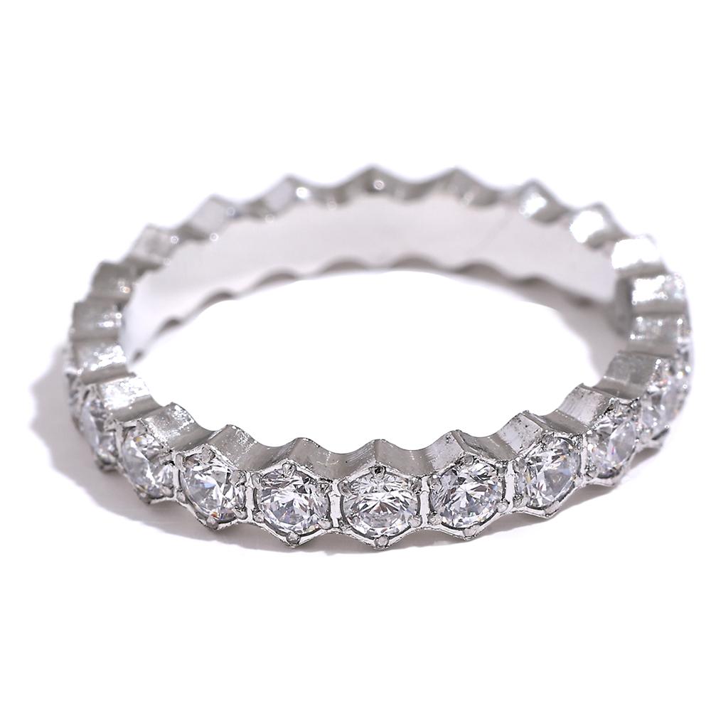 Yhpup Exquisite White Cubic Zirconia Bling Stainless Steel Classic Thin Chic Ring Luxury Engagement Wedding Fashion Jewelry Gift 9
Yhpup Exquisite White Cubic Zirconia Bling Stainless Steel Classic Thin Chic Ring Luxury Engagement Wedding Fashion Jewelry Gift 9