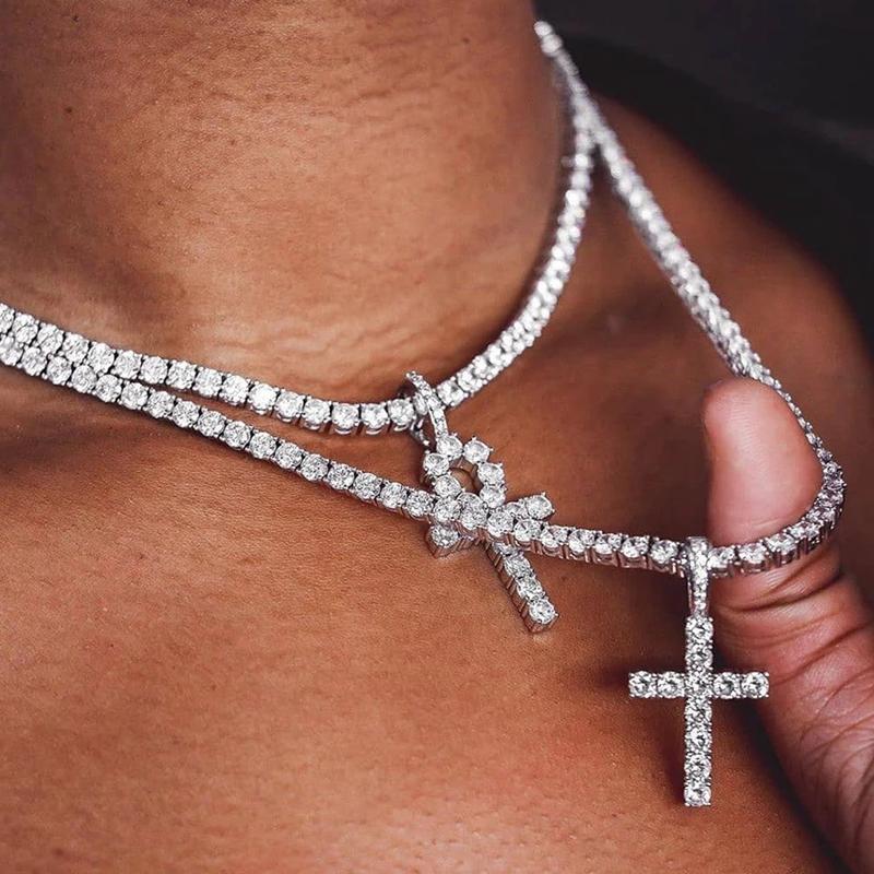 Punk Hip Hop Rhinestone Cross Pendant Necklace for Women Men Bling Iced Out Crystal Chain Choker Necklace Jewelry On The Neck
Punk Hip Hop Rhinestone Cross Pendant Necklace for Women Men Bling Iced Out Crystal Chain Choker Necklace Jewelry On The Neck