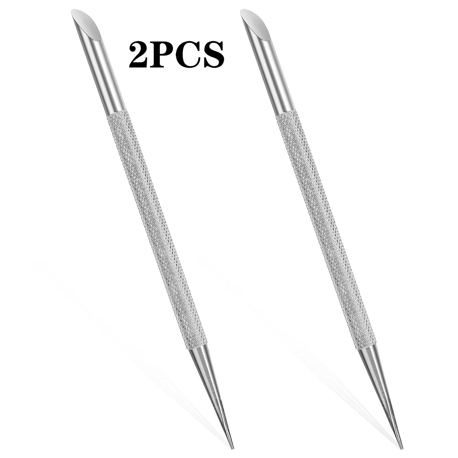 2Pcs Stainless Steel Cuticle Pusher Portable Nail Cleaner Remover Dead Skin Polish Peeler Cutter Cleaning Stick (Oblique head)
2Pcs Stainless Steel Cuticle Pusher Portable Nail Cleaner Remover Dead Skin Polish Peeler Cutter Cleaning Stick (Oblique head)