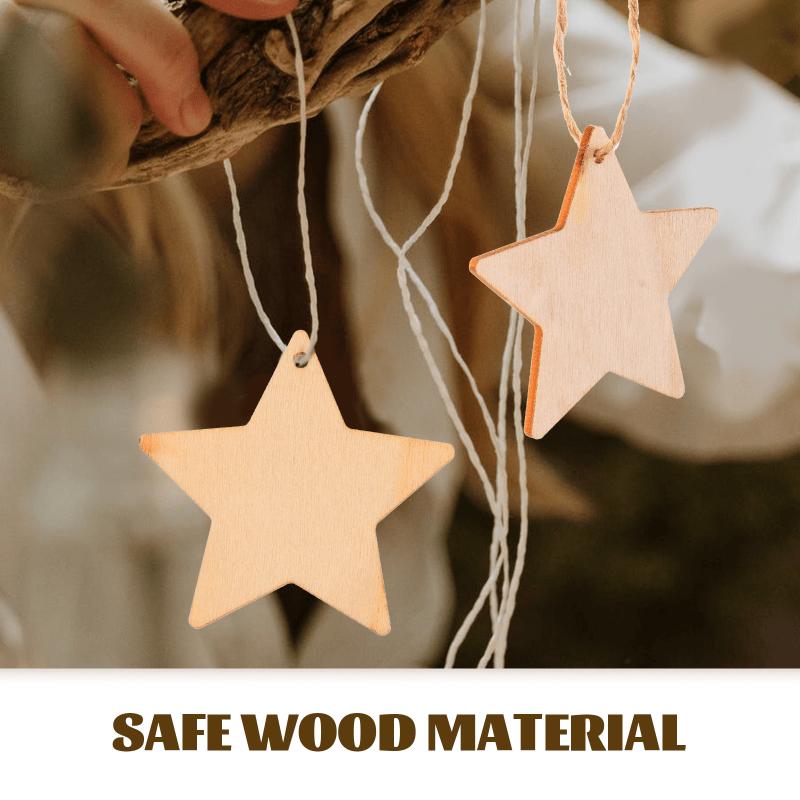 25pcs Blank Wooden Star Ornaments for DIY Crafts & Gift Tags - Versatile Hanging Decorations with Ropes Included 25pcs
25pcs Blank Wooden Star Ornaments for DIY Crafts & Gift Tags - Versatile Hanging Decorations with Ropes Included 25pcs