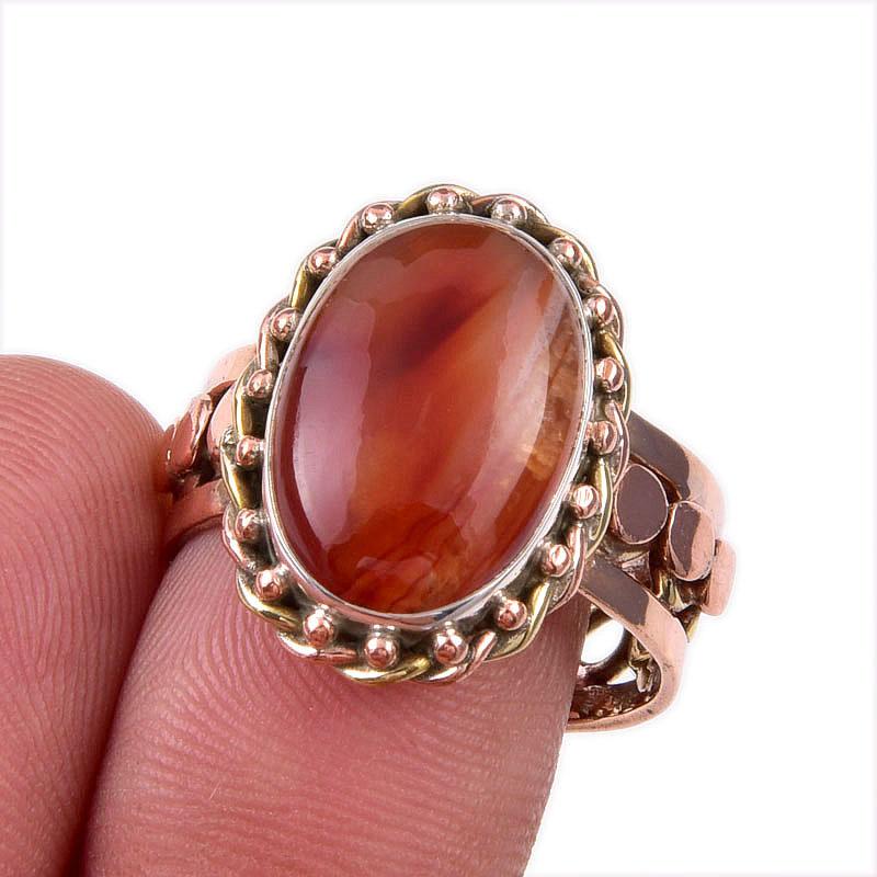 Natural Carnelian Gemstone 925 Solid Sterling Silver Two Tone Ring Size 8.5 b9F26
Natural Carnelian Gemstone 925 Solid Sterling Silver Two Tone Ring Size 8.5 b9F26