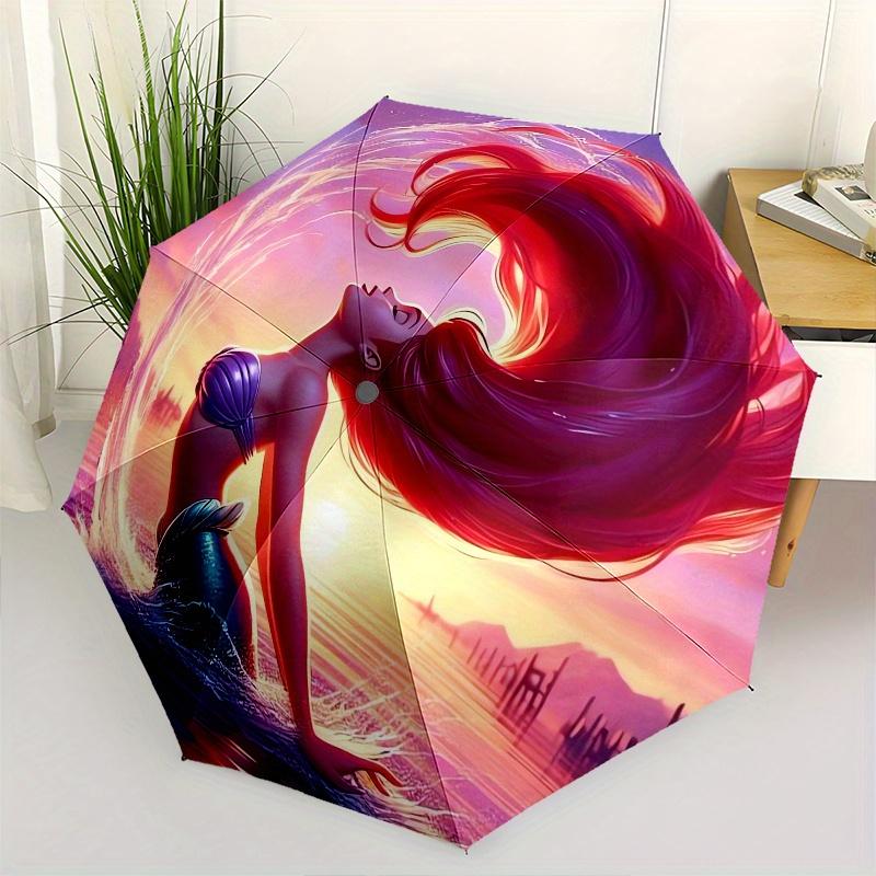 Mermaid Sunset Themed Automatic opening and closing folding umbrella, 8 rib windproof, compact travel design, suitable for all occasion | Fa
Mermaid Sunset Themed Automatic opening and closing folding umbrella, 8 rib windproof, compact travel design, suitable for all occasion | Fa