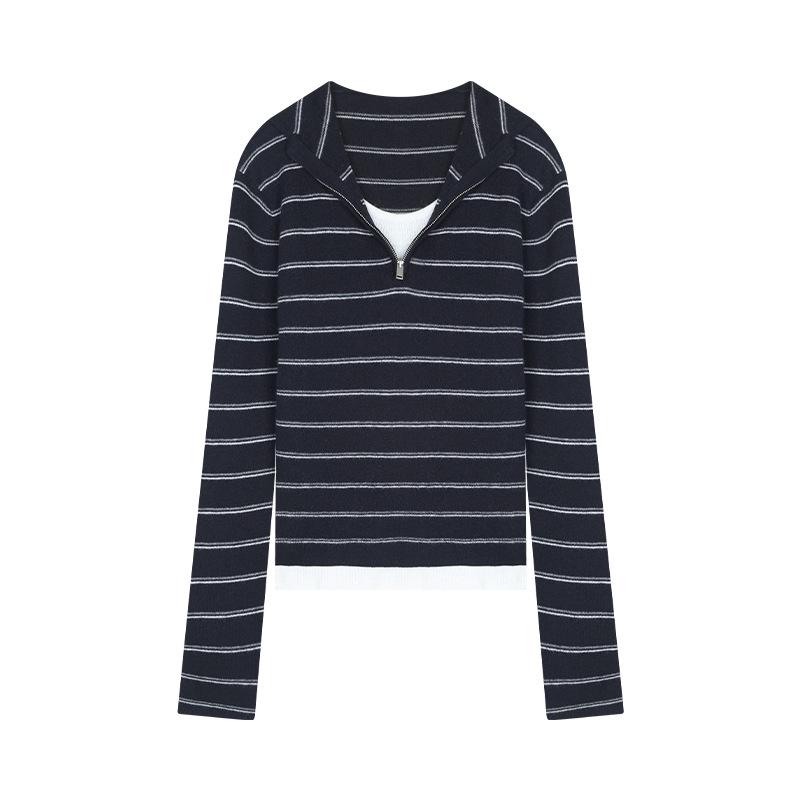 Magnolia Color-block Knitted Sweater with Zippered Neckline - Autumn 2025 Collection
Magnolia Color-block Knitted Sweater with Zippered Neckline - Autumn 2025 Collection