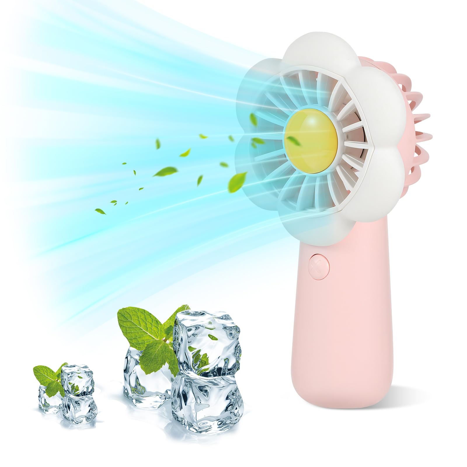 TENKUNOKOTORI Handheld Cute Mini Floral Design Portable Fan with 3 Speed Instant 3 Hours of Use on a and a 43cm Cord for Portable Use and Charging рожевий
TENKUNOKOTORI Handheld Cute Mini Floral Design Portable Fan with 3 Speed Instant 3 Hours of Use on a and a 43cm Cord for Portable Use and Charging рожевий