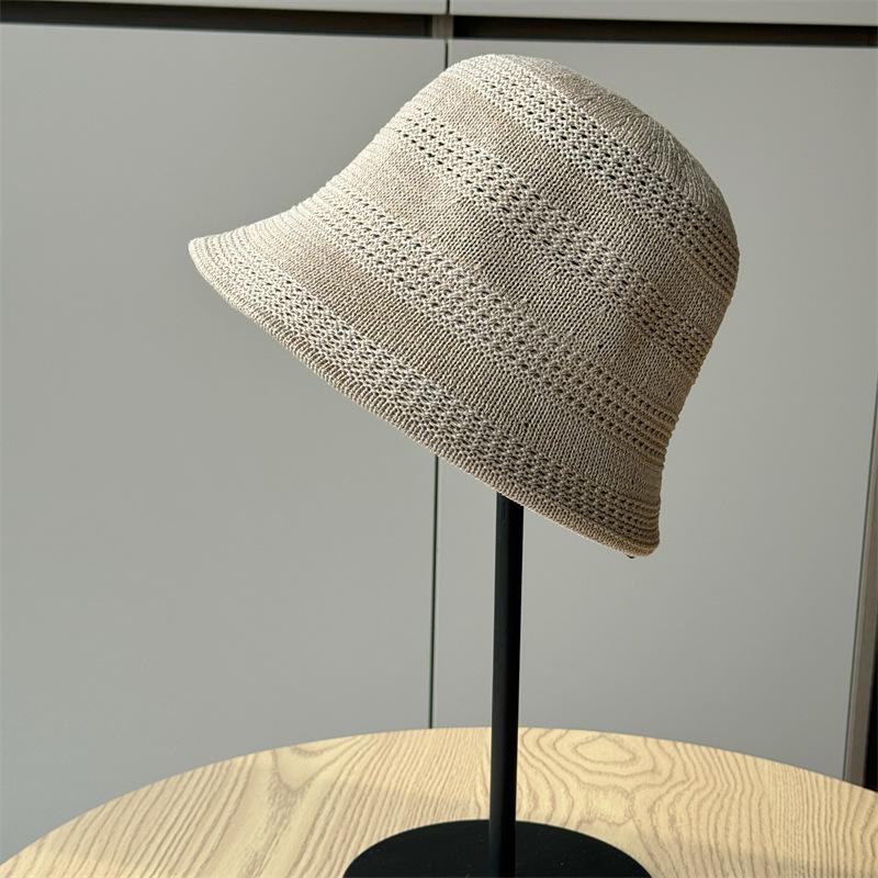 Новая полосатая шляпа рыбака, детская летняя модная шляпа-ведро, уличное солнцезащитное козырек ONE SIZE света кофе