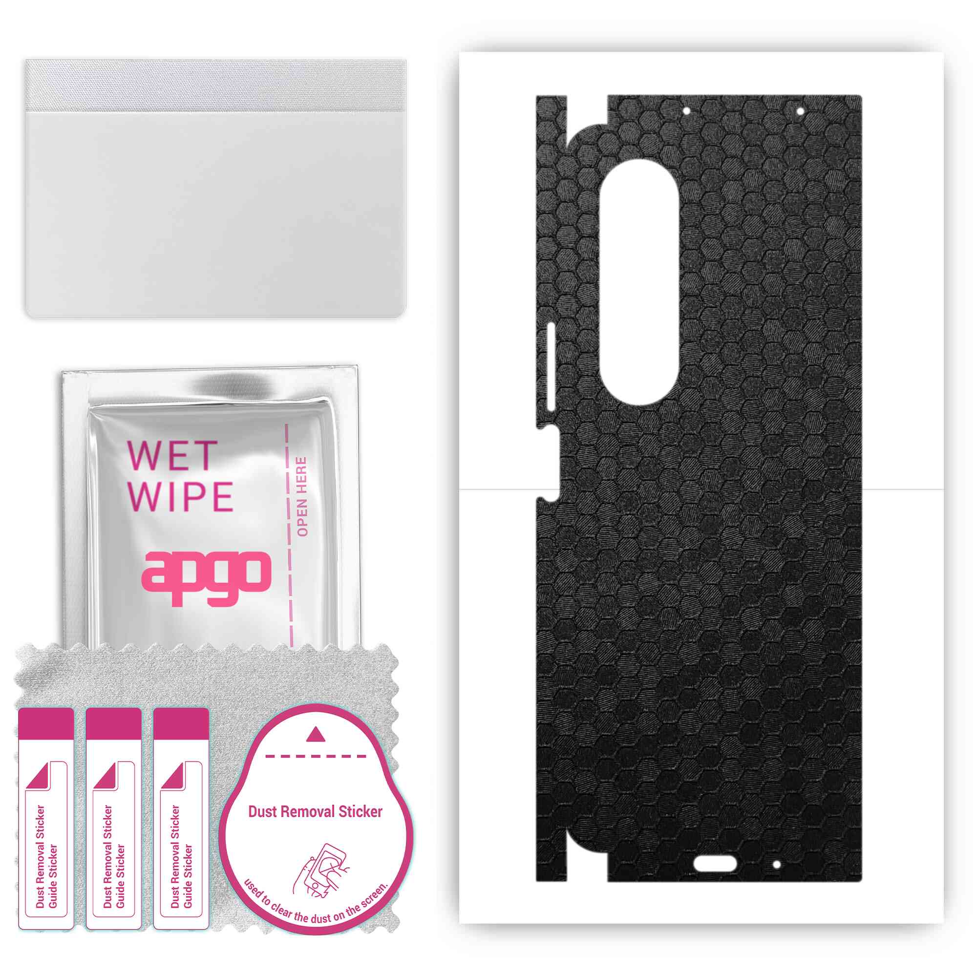 apgo Protective Skin Sticker for the back+sides compatible with Samsung Galaxy Z Fold4, Full Wrap Film, Foil, Vinyl - Pattern Black Honeycomb
apgo Protective Skin Sticker for the back+sides compatible with Samsung Galaxy Z Fold4, Full Wrap Film, Foil, Vinyl - Pattern Black Honeycomb