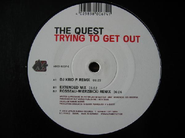 12inch Record QUEST - Trying To Get Out ABCD02076 Alpha+ 2002 Germany Dance & Electronica Used
12inch Record QUEST - Trying To Get Out ABCD02076 Alpha+ 2002 Germany Dance & Electronica Used