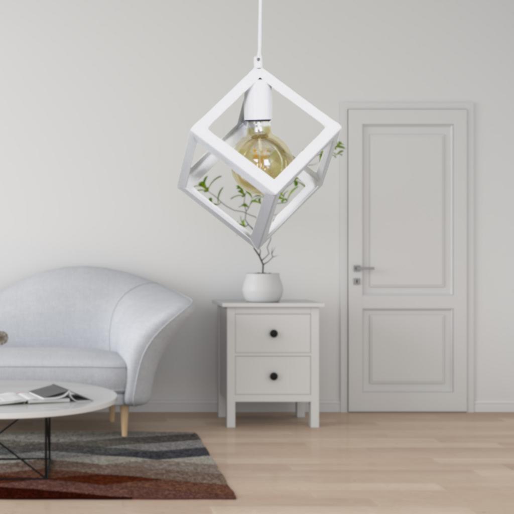 Cube Shaped White Metal Pendant Lamp Hall Chandelier Youth Room Children s Room Square Kitchen Lighting
Cube Shaped White Metal Pendant Lamp Hall Chandelier Youth Room Children s Room Square Kitchen Lighting