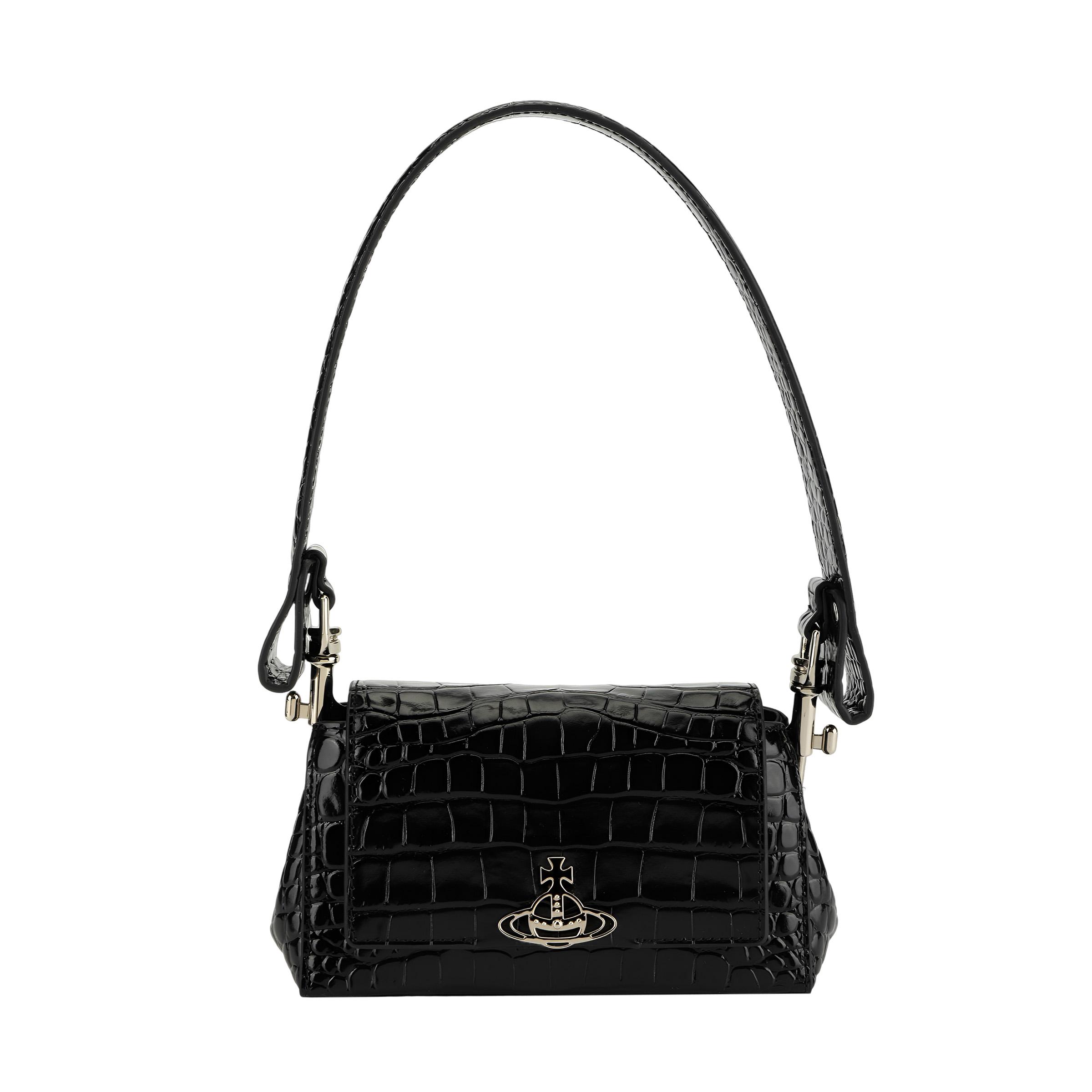 VIVIENNE WESTWOOD Silver Metal Accessories Crocodile Pattern Embossed Leather Shoulder Bag Women Shoulder Bag Black 46030001WL0098N401 Basic Set (Bag+Dust Bag)
VIVIENNE WESTWOOD Silver Metal Accessories Crocodile Pattern Embossed Leather Shoulder Bag Women Shoulder Bag Black 46030001WL0098N401 Basic Set (Bag+Dust Bag)