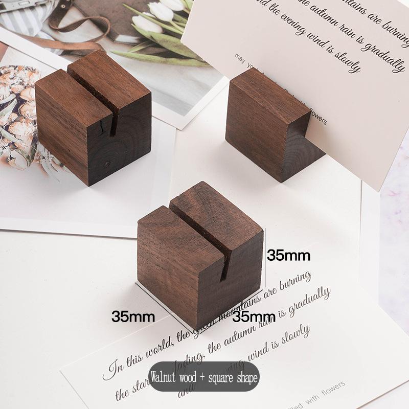 Walnut/Beech Wood Card Holder - Simple Style Photo and Menu Display Base 1pc
Walnut/Beech Wood Card Holder - Simple Style Photo and Menu Display Base 1pc