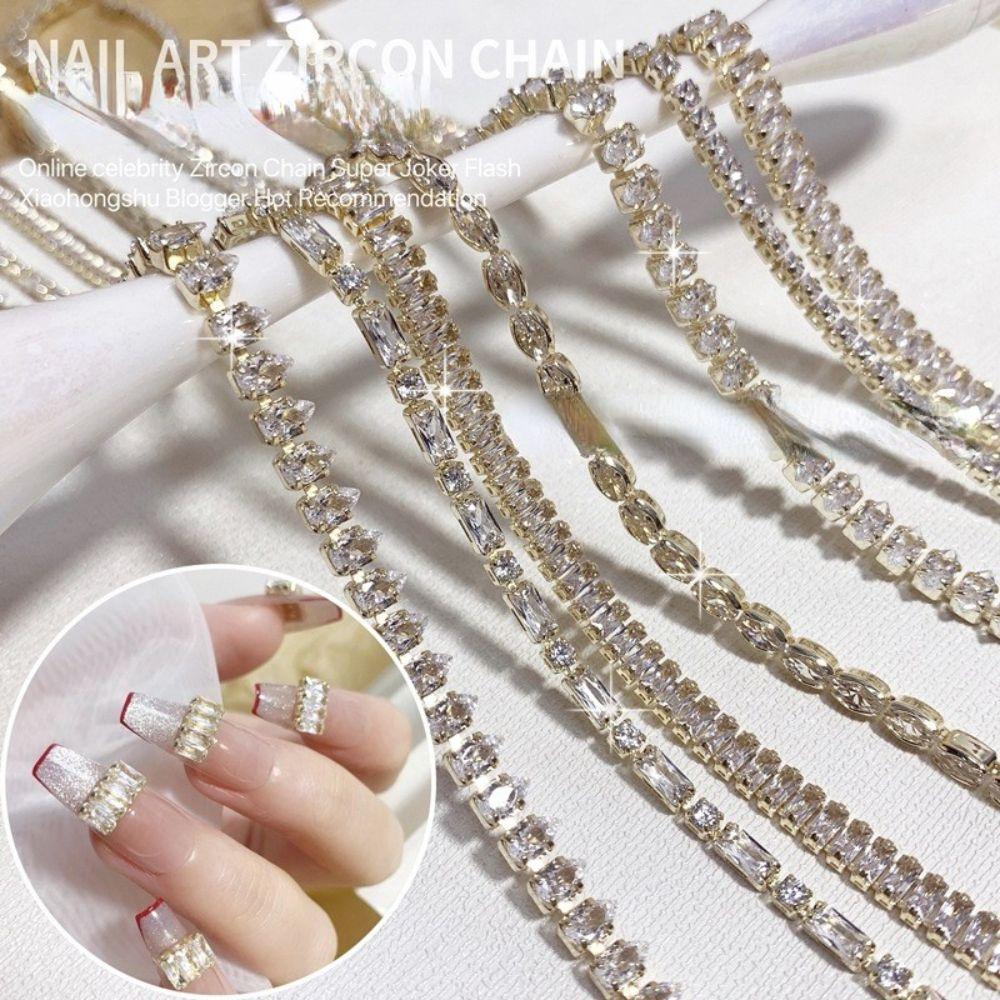 Accessories Women DIY Jewelry Nail Zircon Chain Nail Art Charms Nail Decoration Nail Art Base Chain 06
Accessories Women DIY Jewelry Nail Zircon Chain Nail Art Charms Nail Decoration Nail Art Base Chain 06