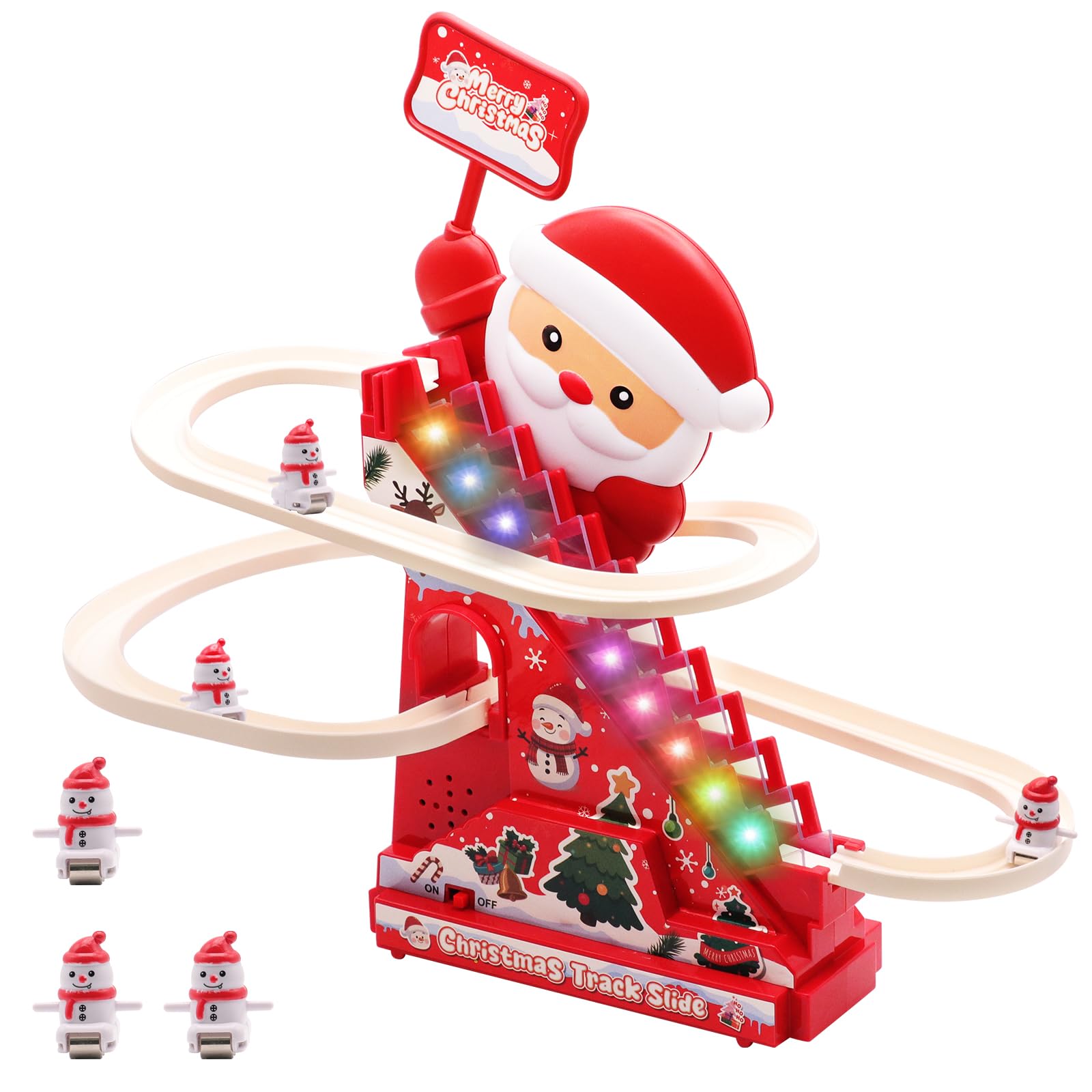 3T6B Snowman Slider, Electric Staircase Toy, Christmas Theme, Kids Pretend Play, Stair Climbing, Lights & Music, Santa Stair Rail, Educational Toy,
3T6B Snowman Slider, Electric Staircase Toy, Christmas Theme, Kids Pretend Play, Stair Climbing, Lights & Music, Santa Stair Rail, Educational Toy,