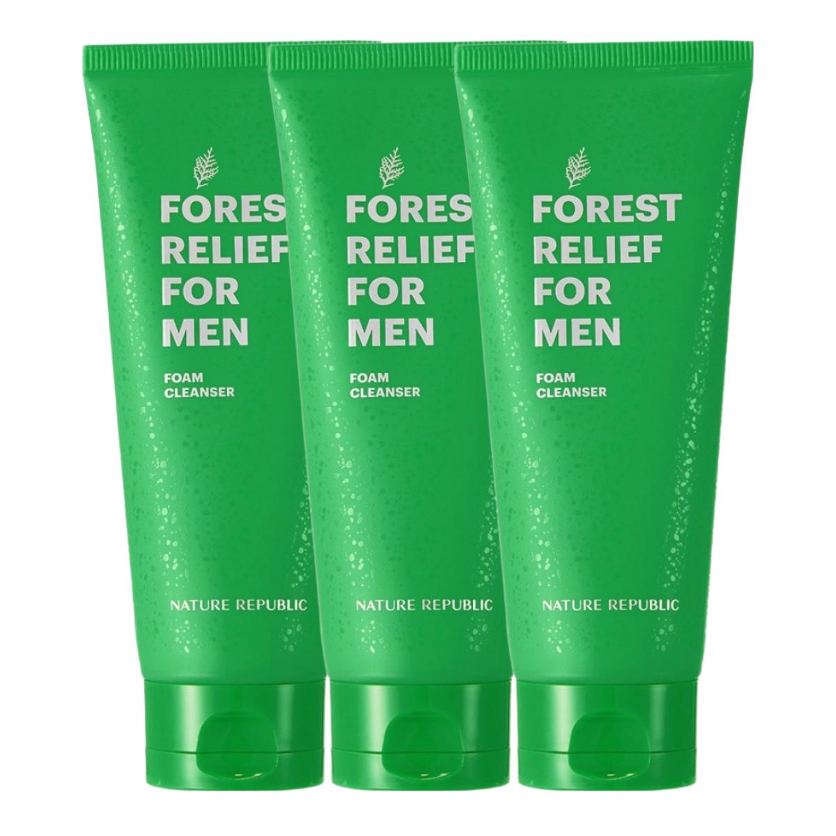 Nature Republic Forest Relief For Men Foam Cleansing 150ml x 3pcs - Refreshing Deep Cleansing & Sebum Control
Nature Republic Forest Relief For Men Foam Cleansing 150ml x 3pcs - Refreshing Deep Cleansing & Sebum Control