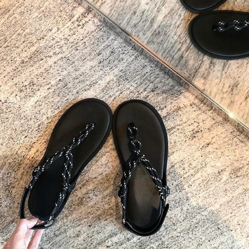Rope Bandage Flip Flops Flats Sandals Women Summer Slides Casual Streetwear Rome Shoes Ladies Beach Sandals Footwear 40 чорний
Rope Bandage Flip Flops Flats Sandals Women Summer Slides Casual Streetwear Rome Shoes Ladies Beach Sandals Footwear 40 чорний