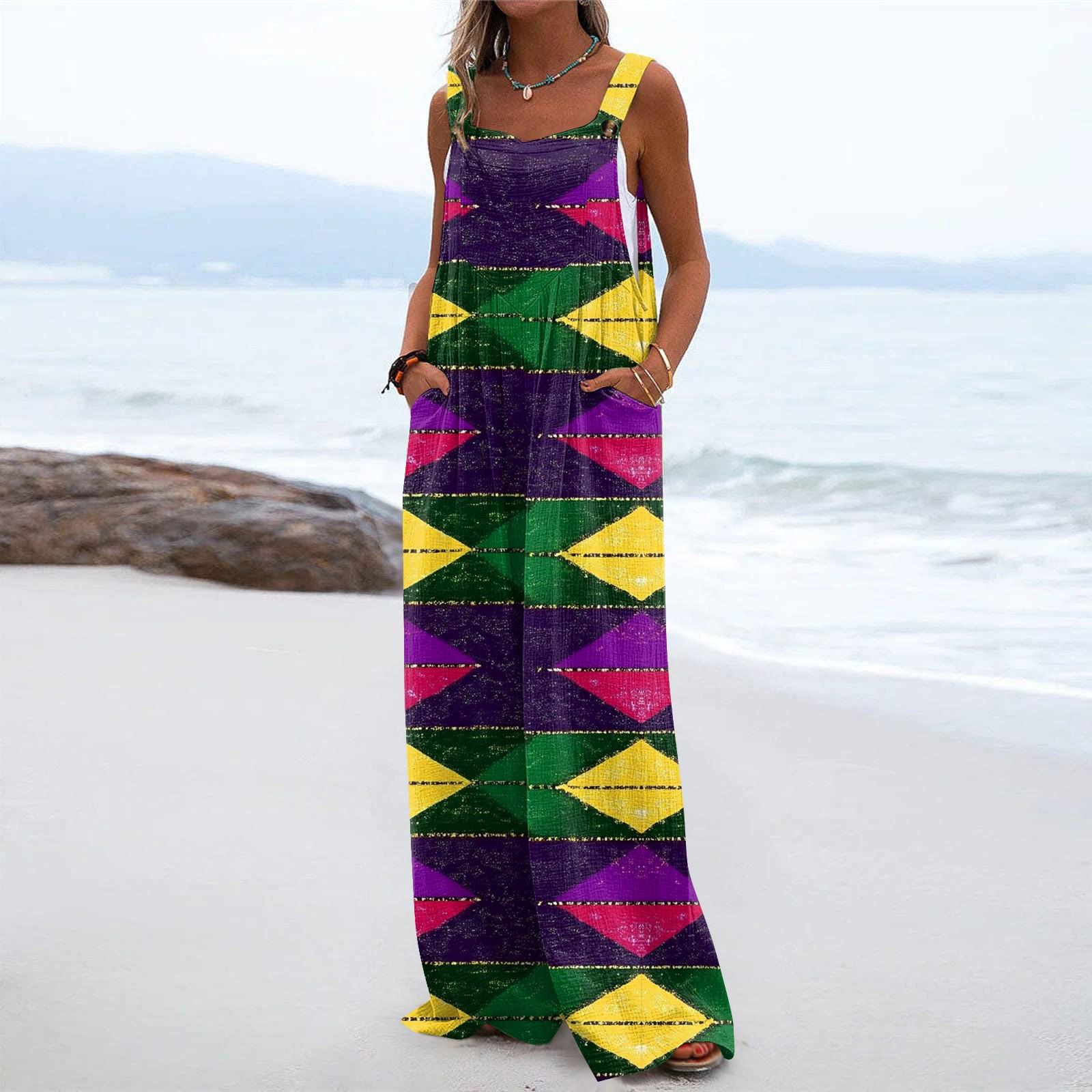 Широкий комбинезон для женщин, повседневный свободный комбинезон без рукавов с принтом и пуговицами, длинные брюки, комбинезон с карманами L темно-зеленого
Широкий комбинезон для женщин, повседневный свободный комбинезон без рукавов с принтом и пуговицами, длинные брюки, комбинезон с карманами L темно-зеленого