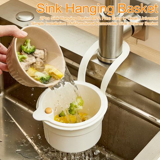 2Pcs Sink Hanging Basket BPA Free Easy to Clean Universal Simple Installation Multifunctional Removable Sink Strainer Basket C
2Pcs Sink Hanging Basket BPA Free Easy to Clean Universal Simple Installation Multifunctional Removable Sink Strainer Basket C