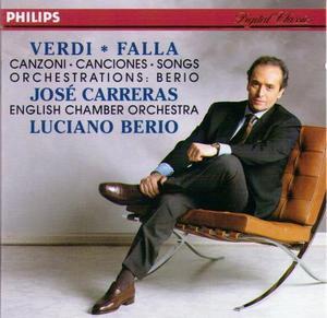 CD JOSE CARRERAS LUCIANO BERIO ENGLI Verdi 8 Romanze Per Tenore E Orches 4328892 PHILIPS 1991 Germany Classical Used
CD JOSE CARRERAS LUCIANO BERIO ENGLI Verdi 8 Romanze Per Tenore E Orches 4328892 PHILIPS 1991 Germany Classical Used