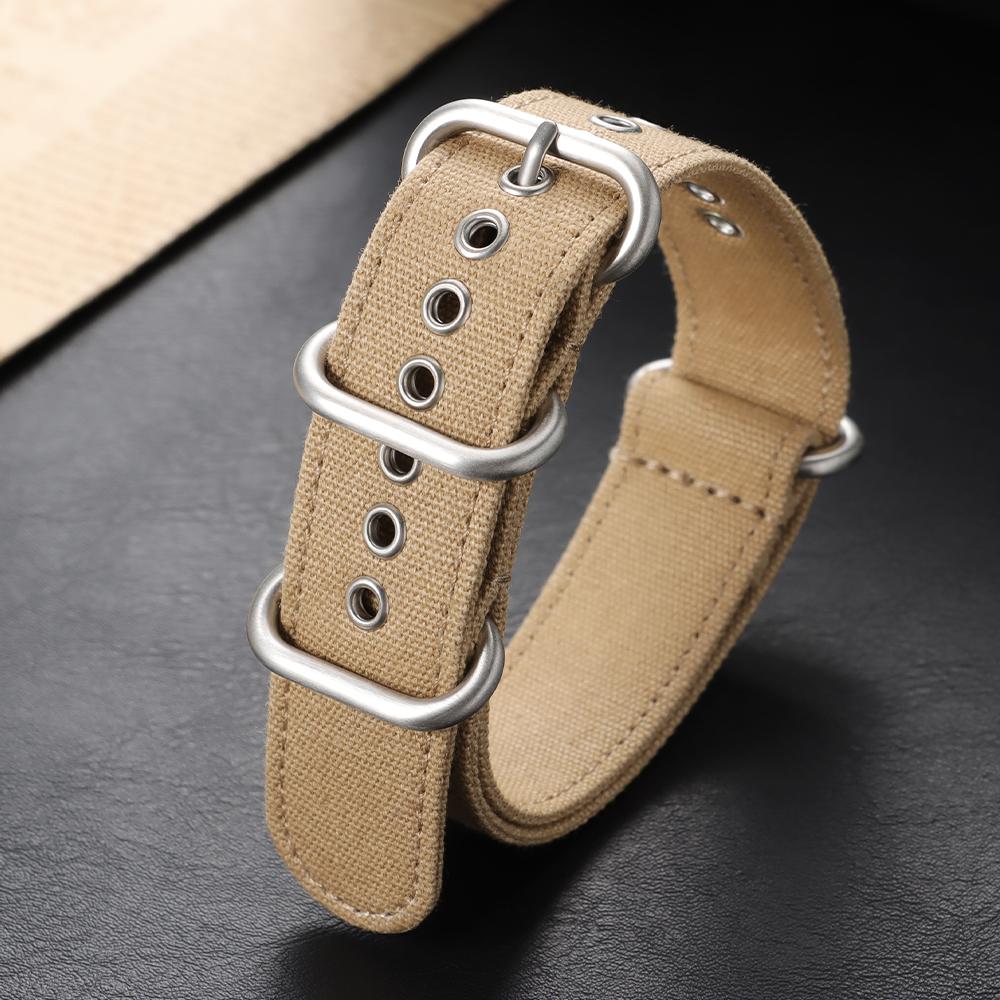 Canvas Nylon Watchband Business Men Women 18/20/22mm Black Khaki Green Outdoor Sports Watch Strap Metal Buckle Watch Accessories 18mm хакі
Canvas Nylon Watchband Business Men Women 18/20/22mm Black Khaki Green Outdoor Sports Watch Strap Metal Buckle Watch Accessories 18mm хакі
