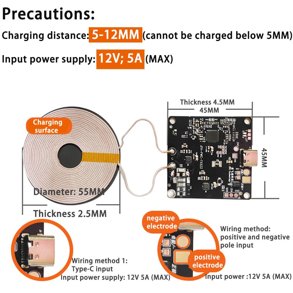 15W 12V Бездротовий швидкий зарядний пристрій для мобільного телефону, модуль передавача, друкована плата PCBA з великою котушкою 5-15 мм на великі відстані
15W 12V Бездротовий швидкий зарядний пристрій для мобільного телефону, модуль передавача, друкована плата PCBA з великою котушкою 5-15 мм на великі відстані