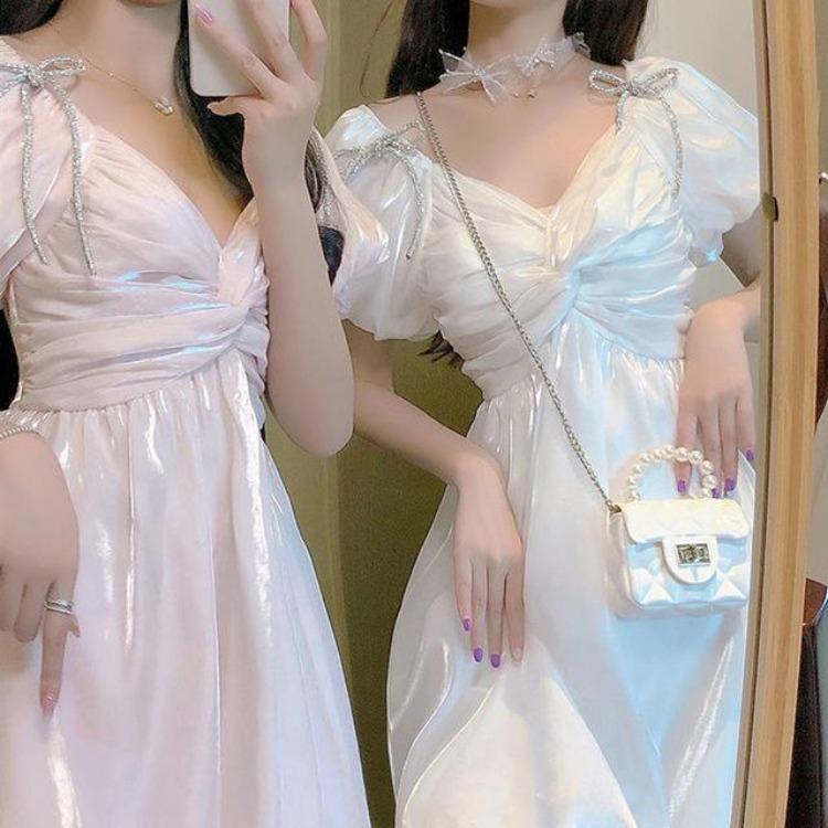 Women French Style Summer Fairy Dress Pink Lace Chiffon Sweet Elegant Sexy Kawaii Party Night Dress Japan Style ONE SIZE
Women French Style Summer Fairy Dress Pink Lace Chiffon Sweet Elegant Sexy Kawaii Party Night Dress Japan Style ONE SIZE