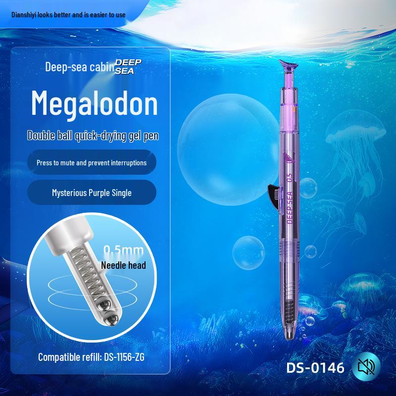 Deep Sea Cabin Megalodon Double Bead Push-Type Ballpoint Pen 0.5mm - Black Ink Student Exam Answering Pen 0.5mm
Deep Sea Cabin Megalodon Double Bead Push-Type Ballpoint Pen 0.5mm - Black Ink Student Exam Answering Pen 0.5mm