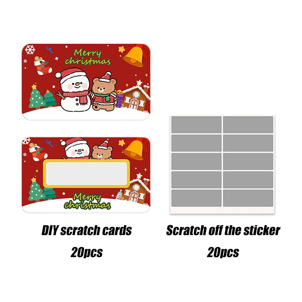 20/40/80Pcs Christmas Scratch Card Xmas Holiday Scratch Cards For Small Business Restaurant Teacher Festive Raffle Ticket Suppli
20/40/80Pcs Christmas Scratch Card Xmas Holiday Scratch Cards For Small Business Restaurant Teacher Festive Raffle Ticket Suppli