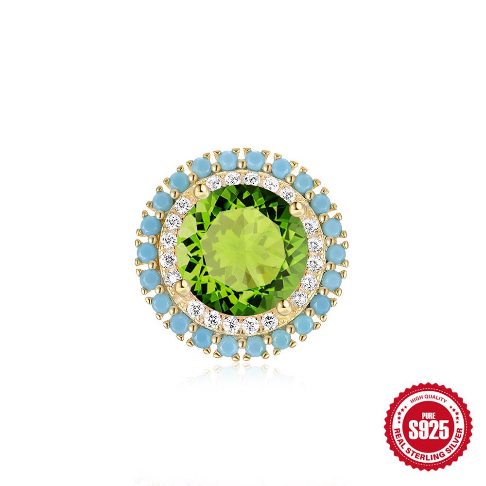 Модные роскошные серьги-гвоздики из стерлингового серебра S925 с бирюзой и круглыми бриллиантами 925 Silver
Модные роскошные серьги-гвоздики из стерлингового серебра S925 с бирюзой и круглыми бриллиантами 925 Silver