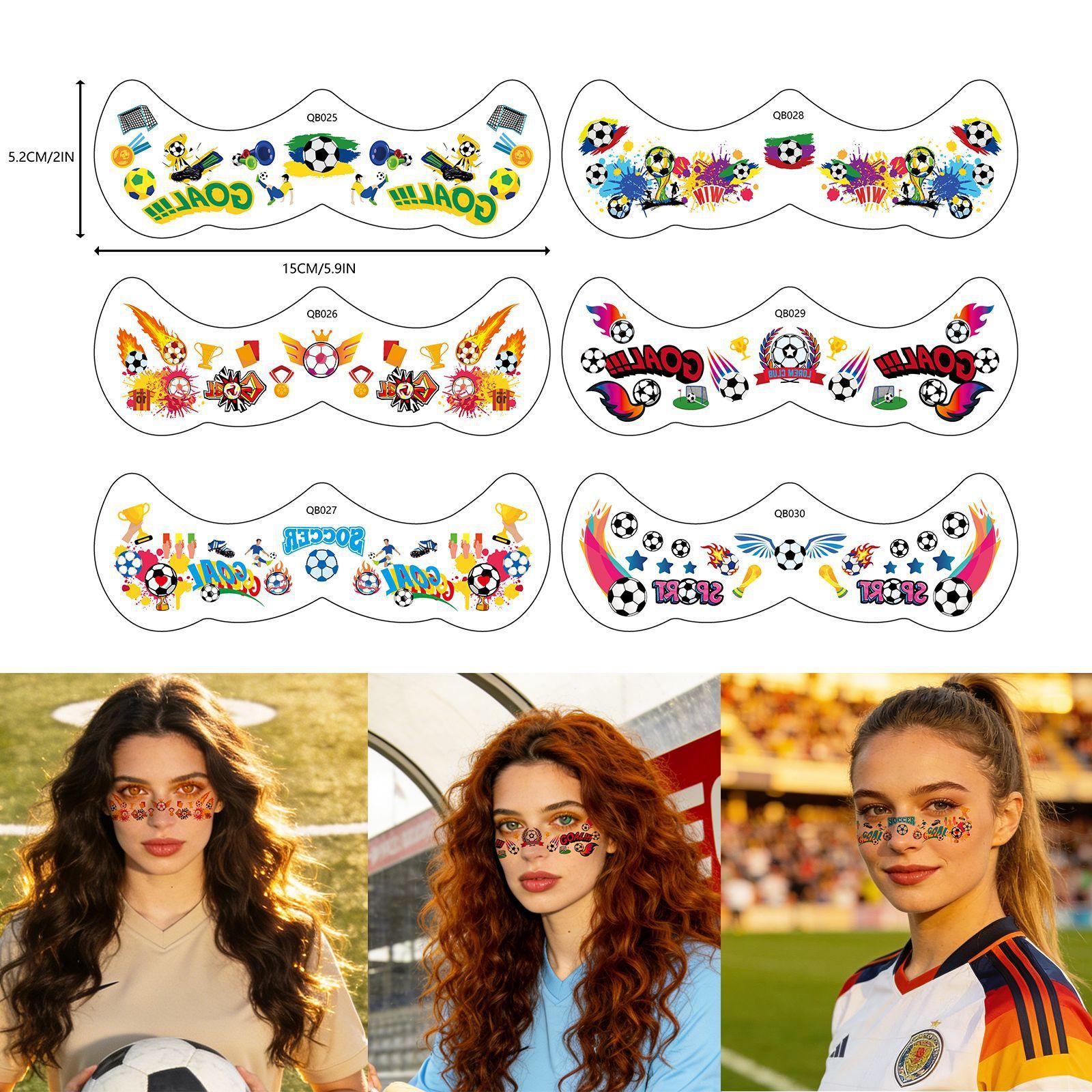 6 Sheet/Piece 2026 Soccer Temporary Face Tattoo Stickers, Sports Event Fan Cheer Up Makeup Decor Waterproof Body Stickers OPP
6 Sheet/Piece 2026 Soccer Temporary Face Tattoo Stickers, Sports Event Fan Cheer Up Makeup Decor Waterproof Body Stickers OPP