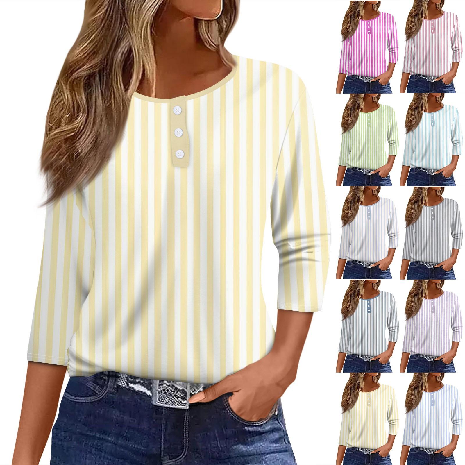 Women s T Shirt Tee Print Button 3/4 Sleeve Daily Weekend Fashion Basic Round Neck Regular Top
Women s T Shirt Tee Print Button 3/4 Sleeve Daily Weekend Fashion Basic Round Neck Regular Top