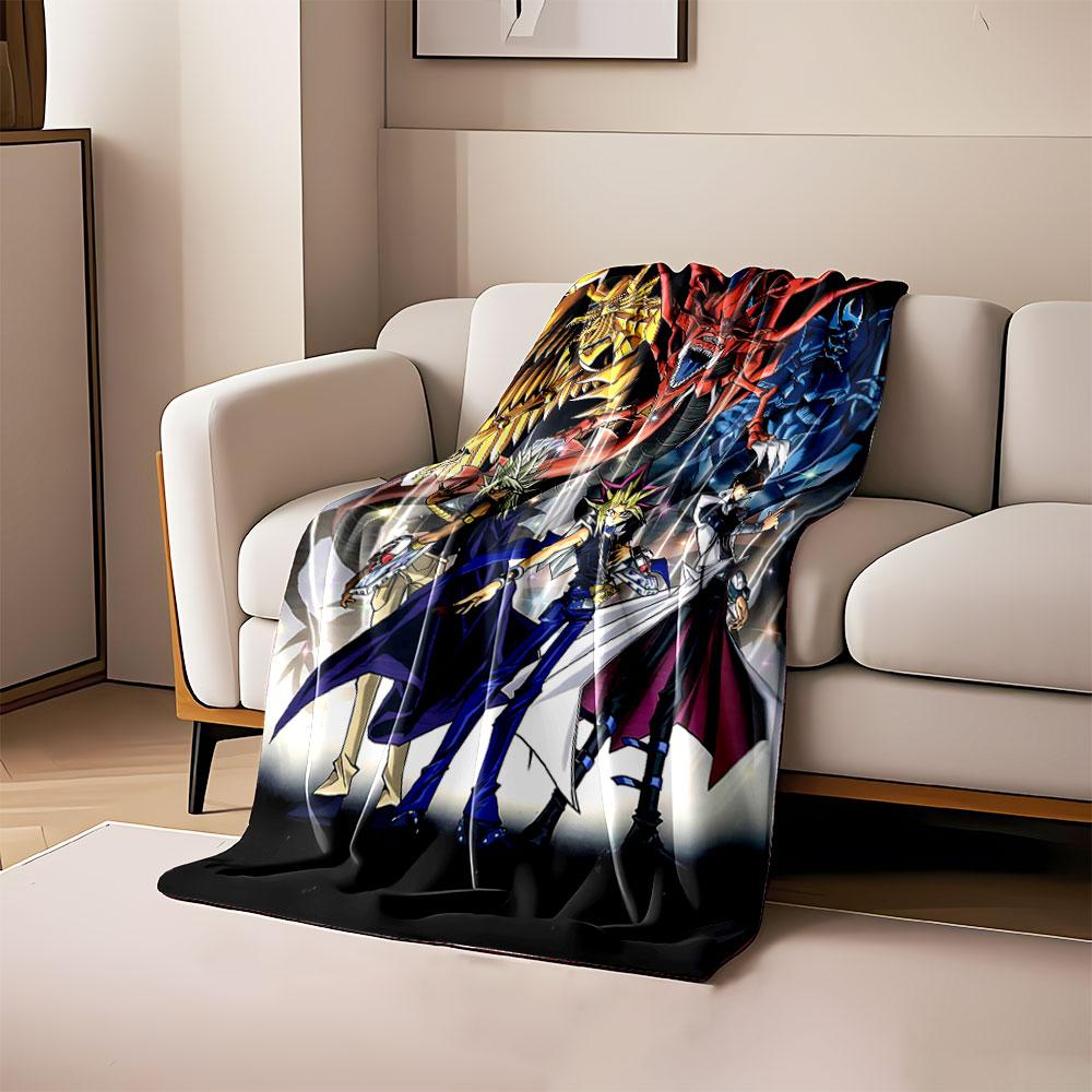 Three warriors with duel disks pose, backed by three elemental dragons. for all seasons blanket lunch break throw gift 80cm x 120cm
Three warriors with duel disks pose, backed by three elemental dragons. for all seasons blanket lunch break throw gift 80cm x 120cm