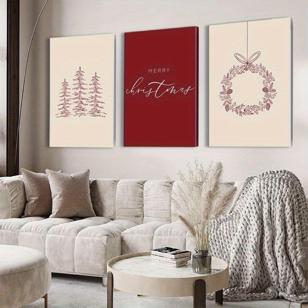Set of 3 Christmas canvas wall murals, simple redwood, wreath and Merry Christmas font, modern Scandinavian holiday decor for (as the picture,20x30cm No Frame)
Set of 3 Christmas canvas wall murals, simple redwood, wreath and Merry Christmas font, modern Scandinavian holiday decor for (as the picture,20x30cm No Frame)