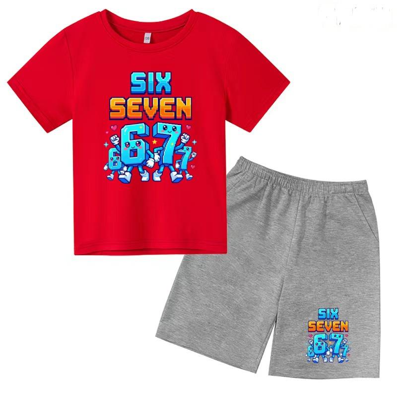 Kids T-shirt Six Seven 67 Cartoon Number Print Summer Short-sleeved+Shorts Boy Girl Toddler 3-12Yrs Two-piece Casual Fashion Set 160
Kids T-shirt Six Seven 67 Cartoon Number Print Summer Short-sleeved+Shorts Boy Girl Toddler 3-12Yrs Two-piece Casual Fashion Set 160