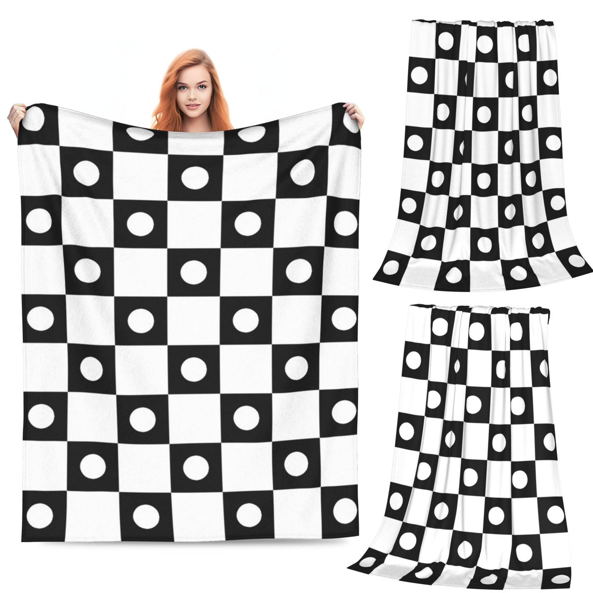 Chess Board Black And White Grid Checkered Blankets Soft Warm Flannel Throw Blanket Bedding for Bed Livingroom Picnic Home Couch 80x120cm
Chess Board Black And White Grid Checkered Blankets Soft Warm Flannel Throw Blanket Bedding for Bed Livingroom Picnic Home Couch 80x120cm