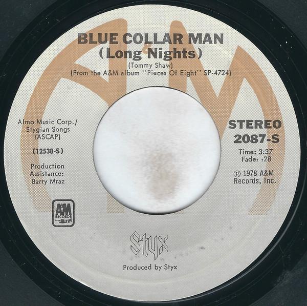 7-дюймовая пластинка STYX - Blue Collar Man (Длинные ночи) 2087S A&M Records 1978 США Рок Б/У
7-дюймовая пластинка STYX - Blue Collar Man (Длинные ночи) 2087S A&M Records 1978 США Рок Б/У