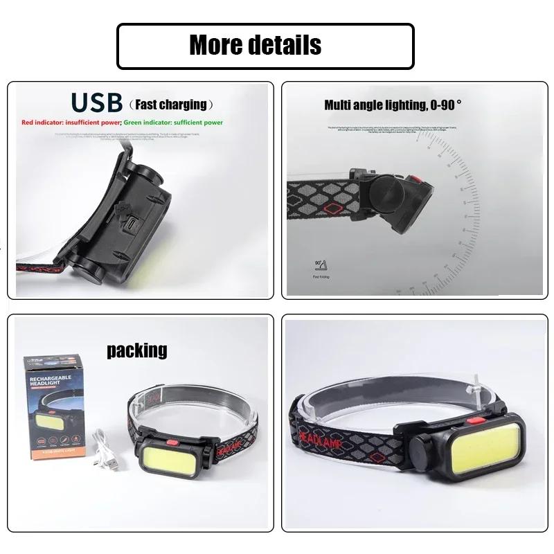Портативный налобный фонарь COB Headlight со встроенным аккумулятором 18650, фонарик с зарядкой от USB, для кемпинга, рыбалки, скалолазания
Портативный налобный фонарь COB Headlight со встроенным аккумулятором 18650, фонарик с зарядкой от USB, для кемпинга, рыбалки, скалолазания