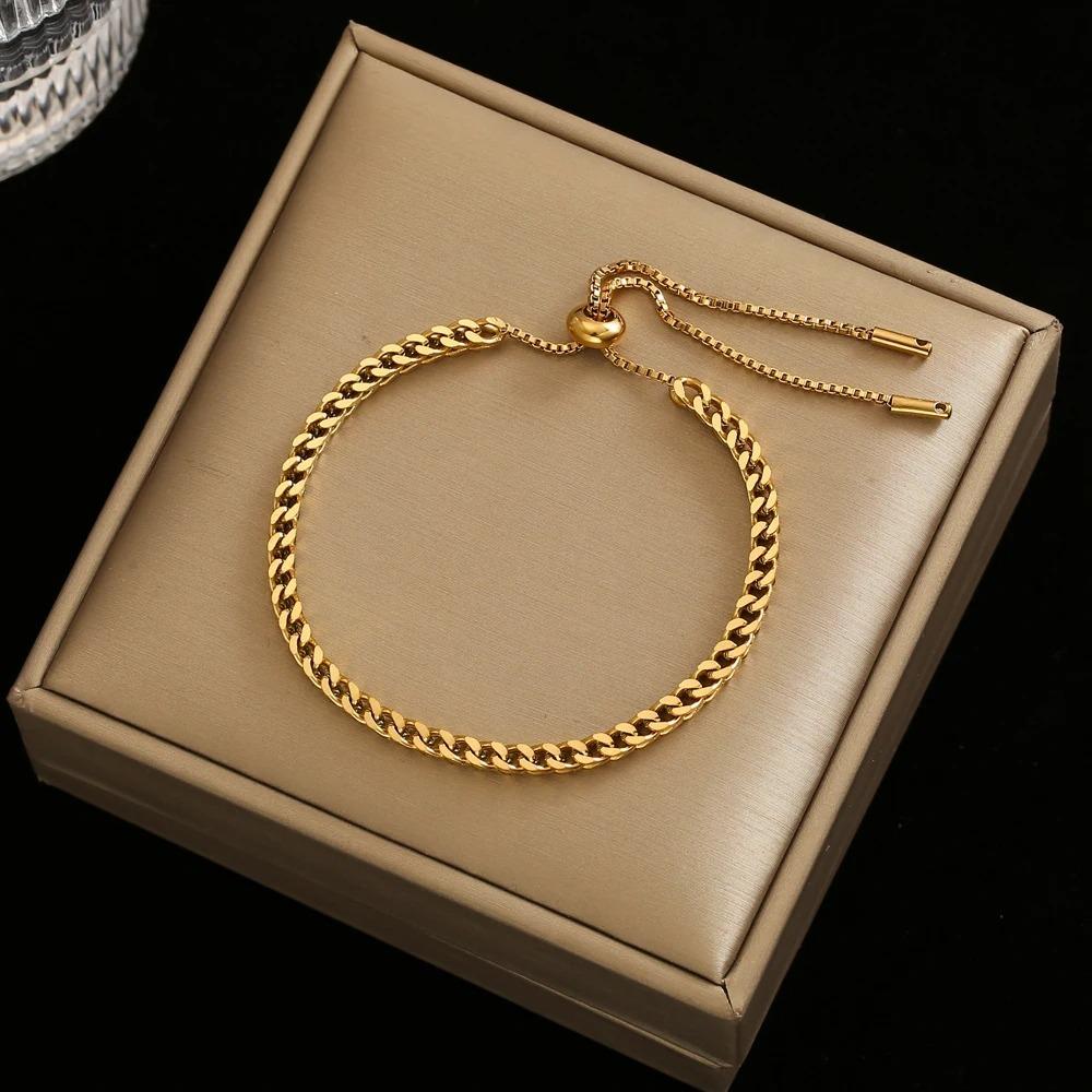 Регулируемый браслет из нержавеющей стали 26 см Хип-хоп/Рок браслет Высококачественный браслет-цепочка золотой
Регулируемый браслет из нержавеющей стали 26 см Хип-хоп/Рок браслет Высококачественный браслет-цепочка золотой