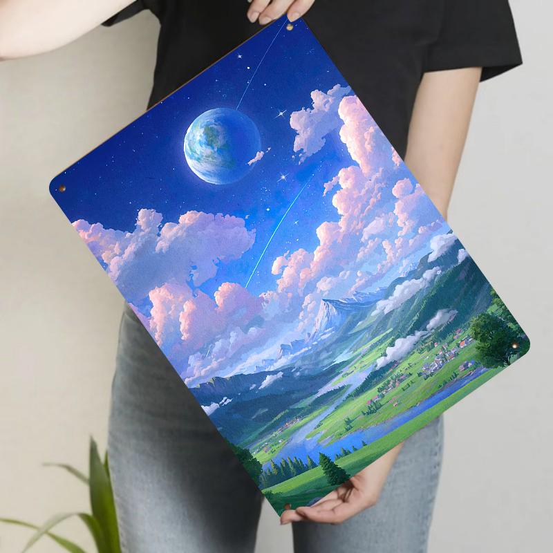 Dreamy Starry Sky Earth Landscape Metal Tin Painting Home Living Room Decor Wall Art Craft 20x30cm(7.8x11.8inch)
Dreamy Starry Sky Earth Landscape Metal Tin Painting Home Living Room Decor Wall Art Craft 20x30cm(7.8x11.8inch)